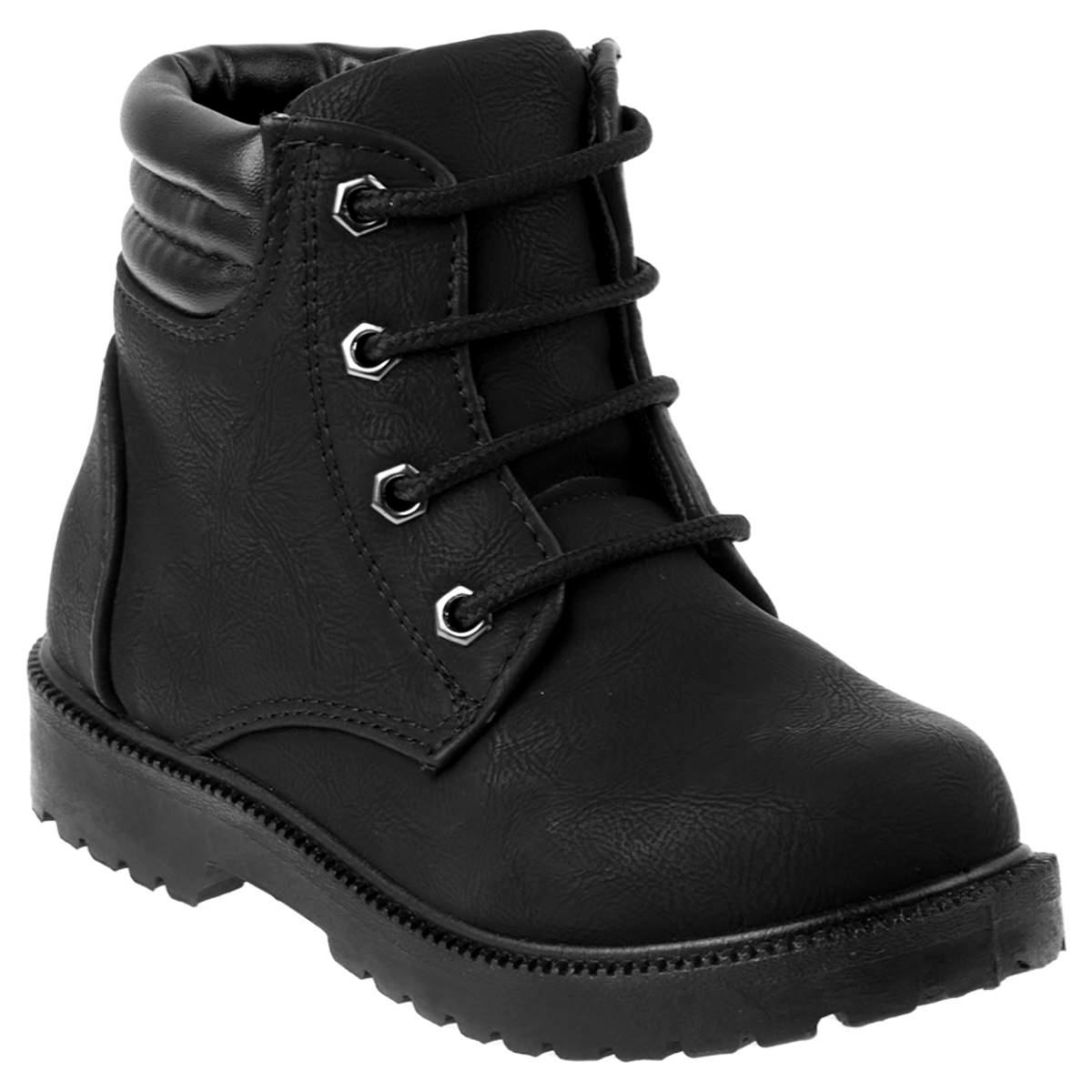 Little Kids Rugged Bear Lace-Up Casual Winter Boots