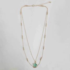 Ashley Gold-Tone Layered Daisy Pendant Necklace