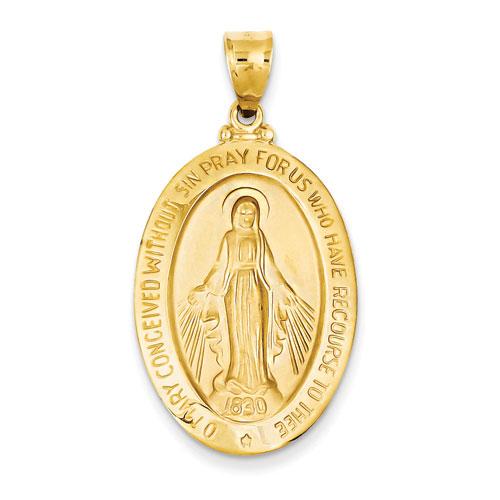 Unisex Gold Classics(tm) 14kt. Gold Mary Medal Pendant