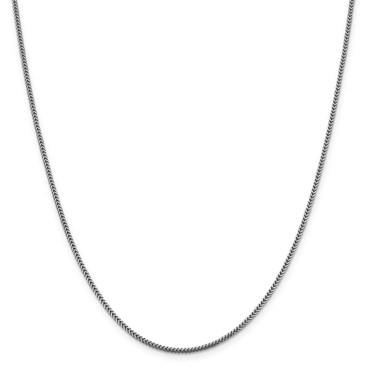 Unisex Gold Classics(tm) 1.4mm. 14k White Gold Solid Franco Necklace