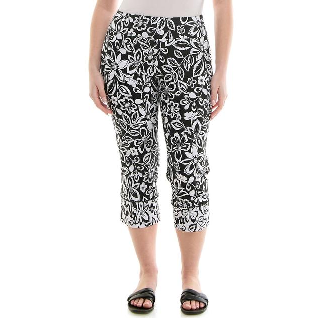 Womens Zac & Rachel Pull On Millennium Capris with Pom Pom Detail