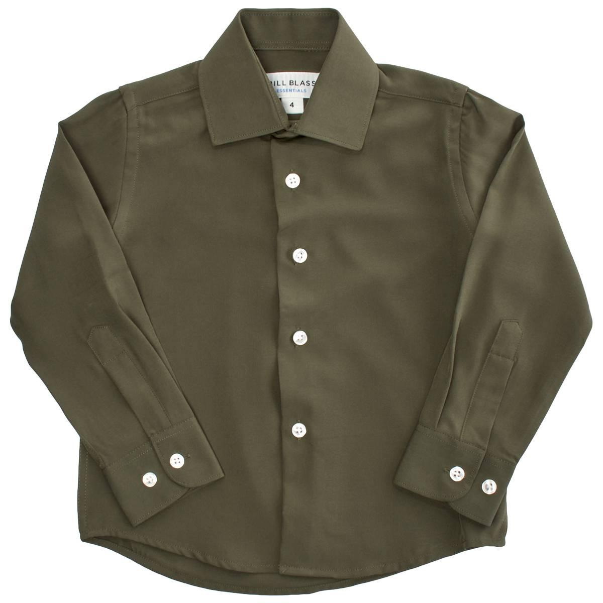 Boys (4-7) Bill Blass Dress Shirt - Dark Olive