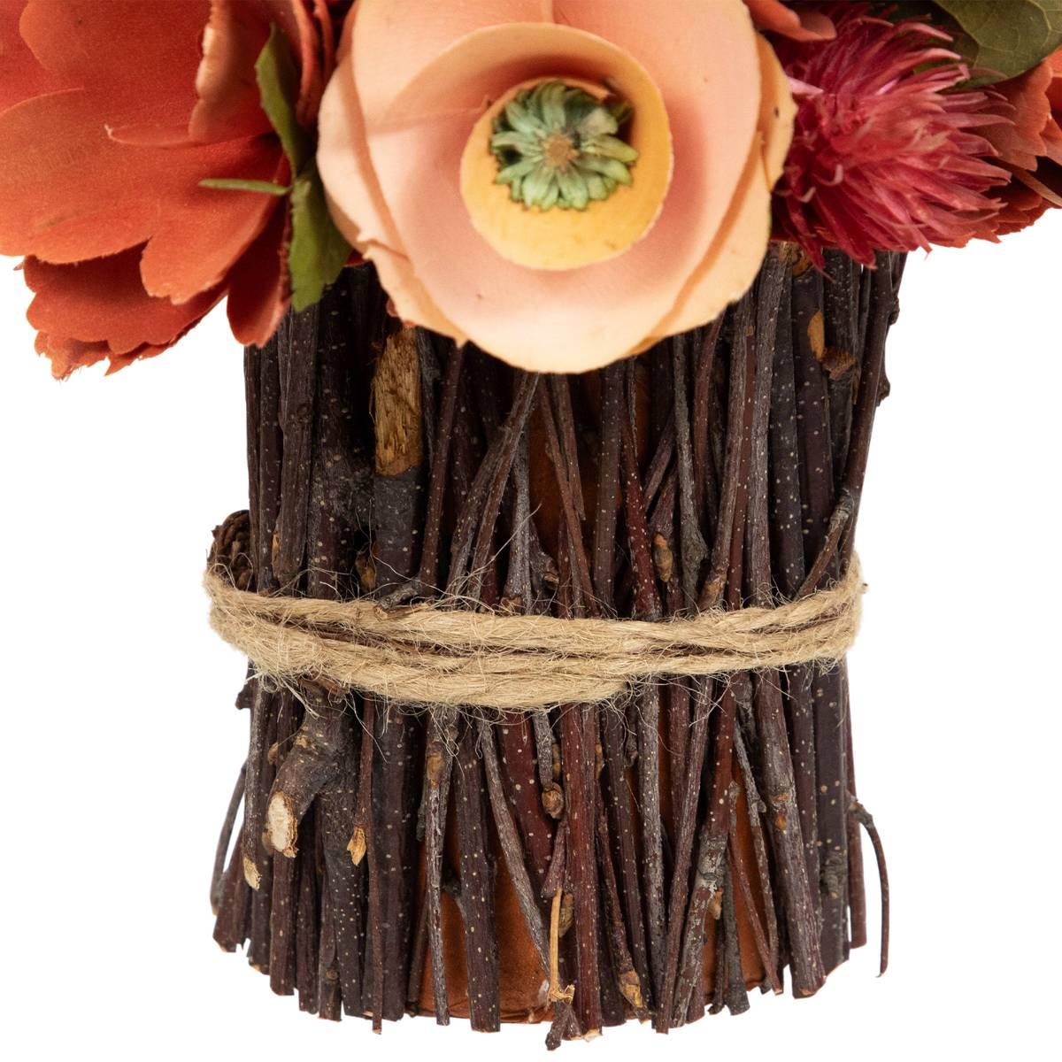 Northlight Seasonal Artificial Mixed Flora Wooden Spring Bouquet
