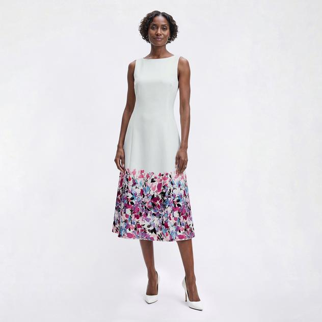 Womens Kasper Sleeveless Floral Fit & Flare Dress