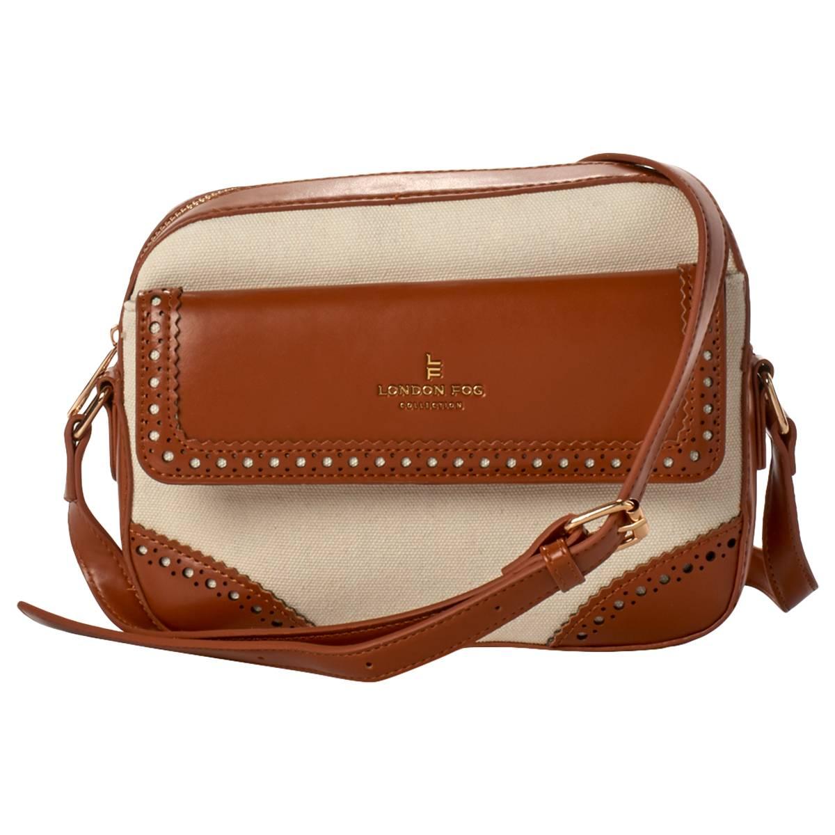 London Fog Amira Color Block Canvas Crossbody