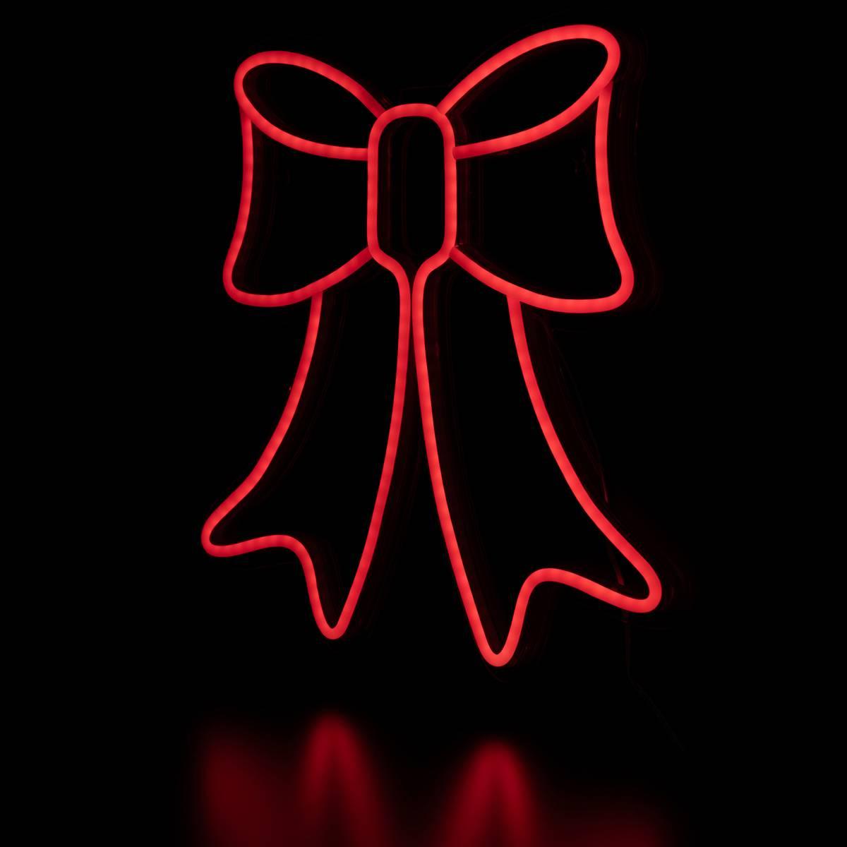 Northlight Seasonal 15in. LED Neon Bow Christmas Window Décor