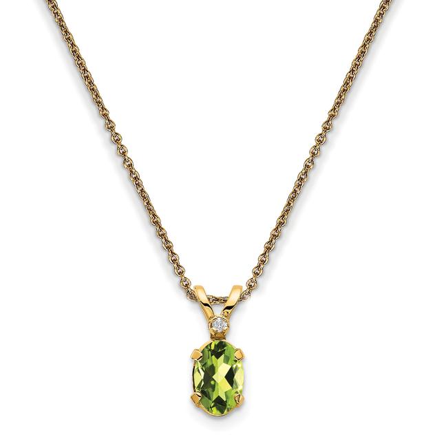 Gemstone Classics™ 14kt. Yellow Gold August Birthstone Necklace