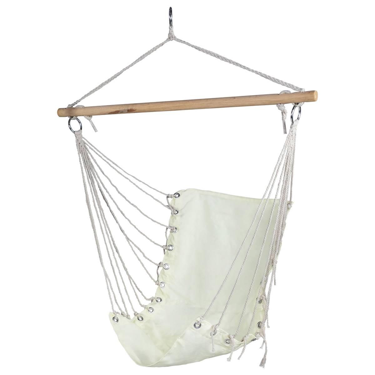 Northlight Seasonal Cream Hammock Chair w/ Wooden Bar
