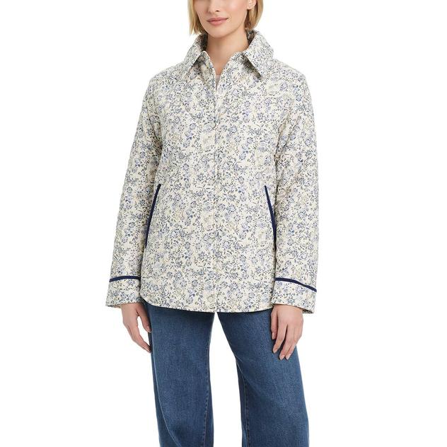 Womens Vince Camuto Floral Lightweight Quilted Jacket