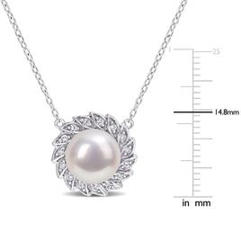 Gemstone Classics™ Pearl & Sapphire Halo Pendant