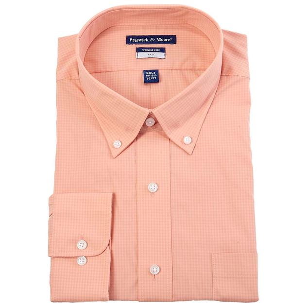 Mens Big & Tall Preswick & Moore® Stretch Dress Shirt - Ceramic