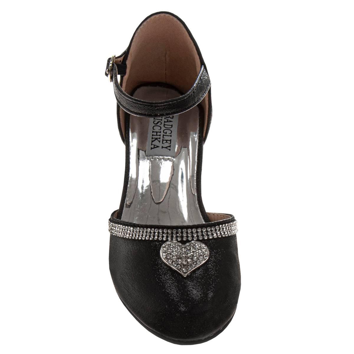 Little Girls Badgley Mischka Slingback Dress Pumps with Heart