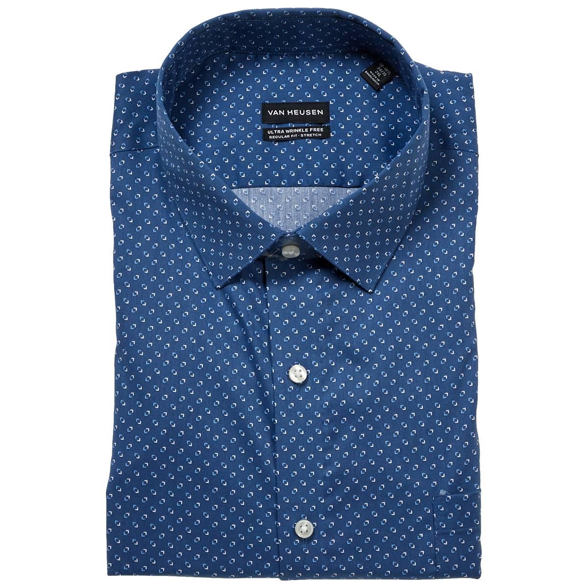 Mens Van Heusen(R) Ultra Wrinkle Free Dress Shirt - Marine Blue