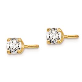 Pure Fire 14kt Gold Certified 1/2ctw. Diamond Screw Back Earrings