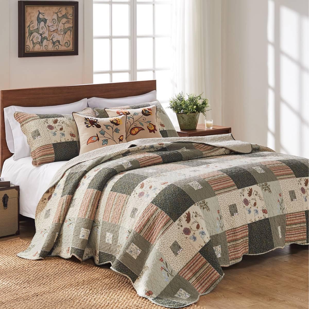 Greenland Home Fashions(tm) Sedona Wildflower Quilt Set w/ Pillows