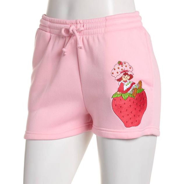 Juniors Freeze Strawberry Shortcake™ Embroidery Fleece Shorts