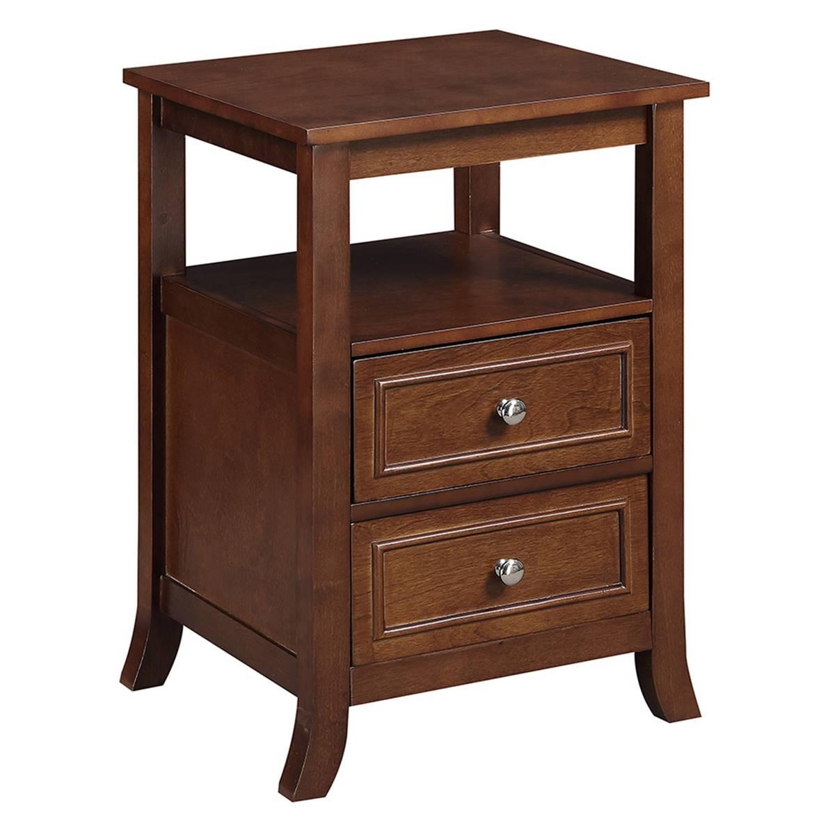 Convenience Concepts Melbourne 2 Drawer End Table w/ Shelf