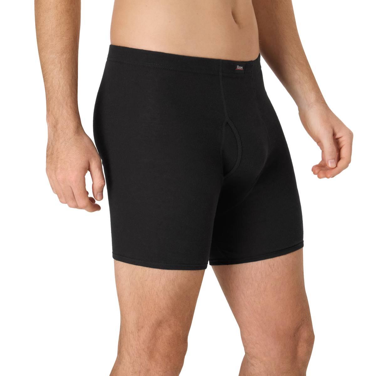Mens Hanes Ultimate® Core 4pk. Boxer Briefs - Black/Blue/Grey