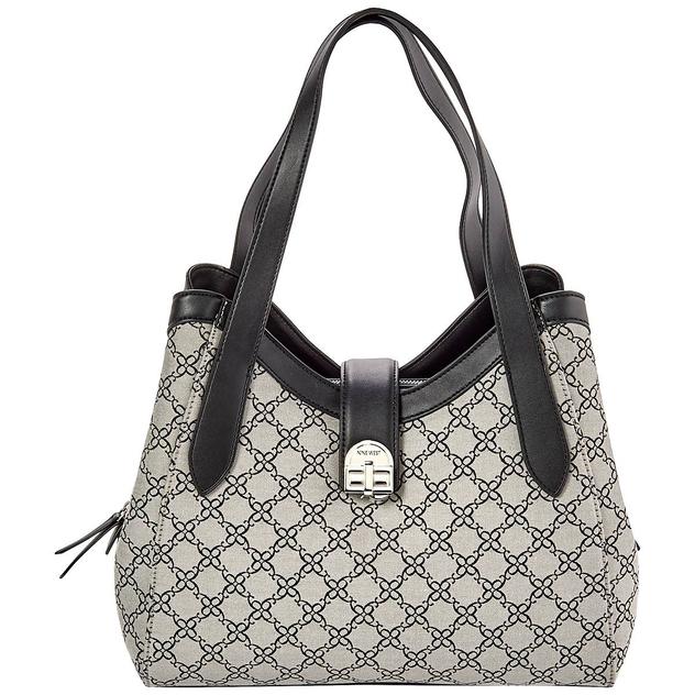 Nine West Gelina 3 Compartment Logo Carryall Hobo Bag