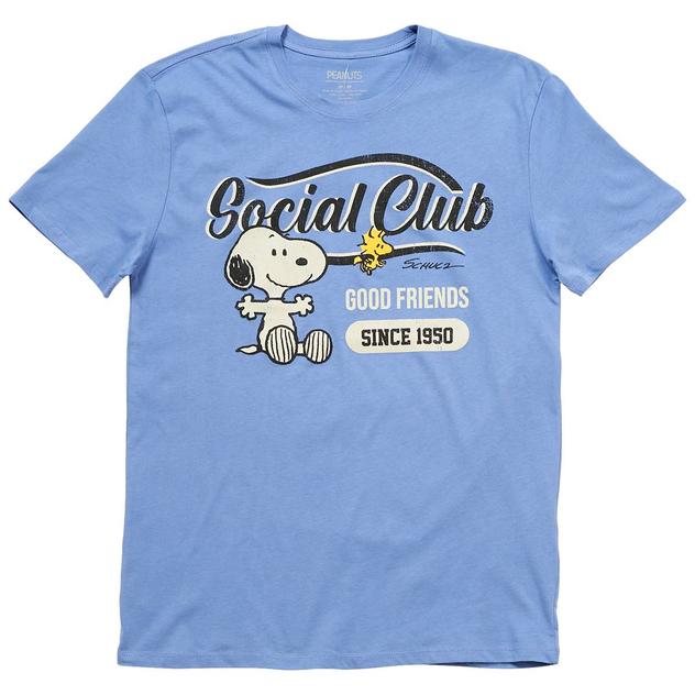 Young Mens Peanuts™ Social Club Short Sleeve Graphic Tee