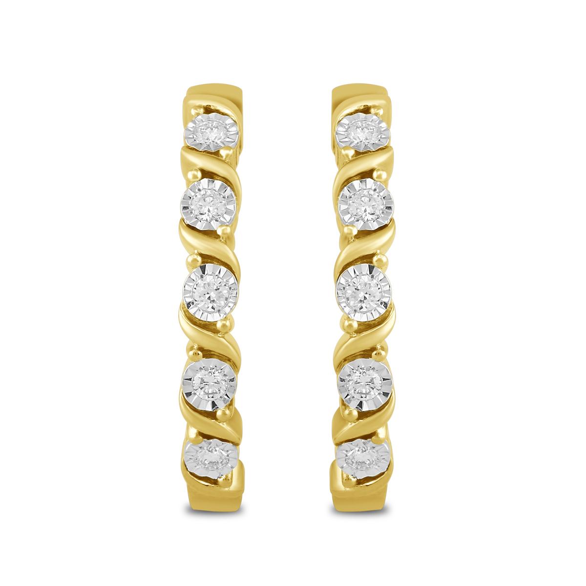 Nova Star(R) Gold over Sterling Silver Lab Grown Diamond Earrings