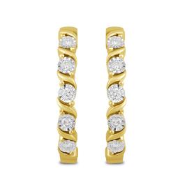 Nova Star(R) Gold over Sterling Silver Lab Grown Diamond Earrings