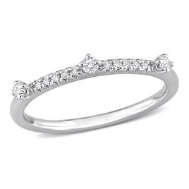 Platinum Plated 1/7ctw. Lab Grown Diamond Ring