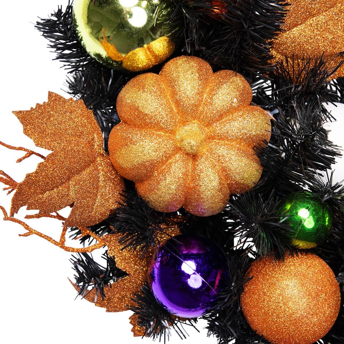 Northlight Seasonal Witches Hat Jack-O-Lantern Halloween Wreath