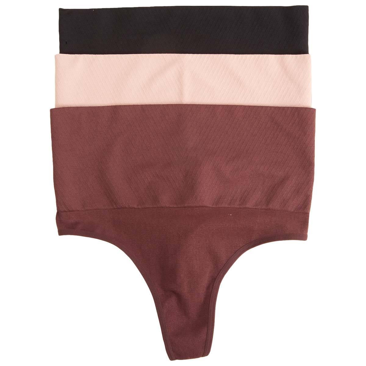 Womens Skinnygirl 3pk. Double Layer Shaping Thong