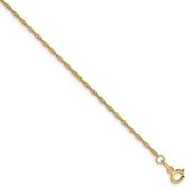 Gold Classics(tm) 10kt. 1.10mm 7in. Singapore Chain Bracelet