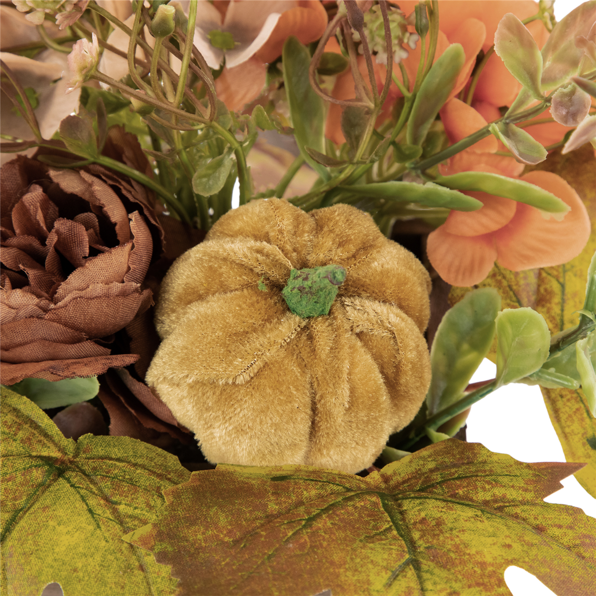 Northlight Floral & Pumpkin Wooden Box Fall Harvest Decoration