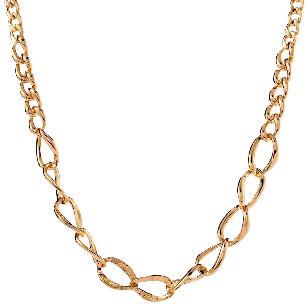 Design Collection 20in. Gold-Tone Flat Oval Link Chain Necklace