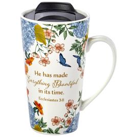 Godinger Hydrangeas And Butterfly Mug