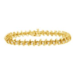 Diamond Classics(tm) 10kt. Gold Prong Set Diamond Link Bracelet
