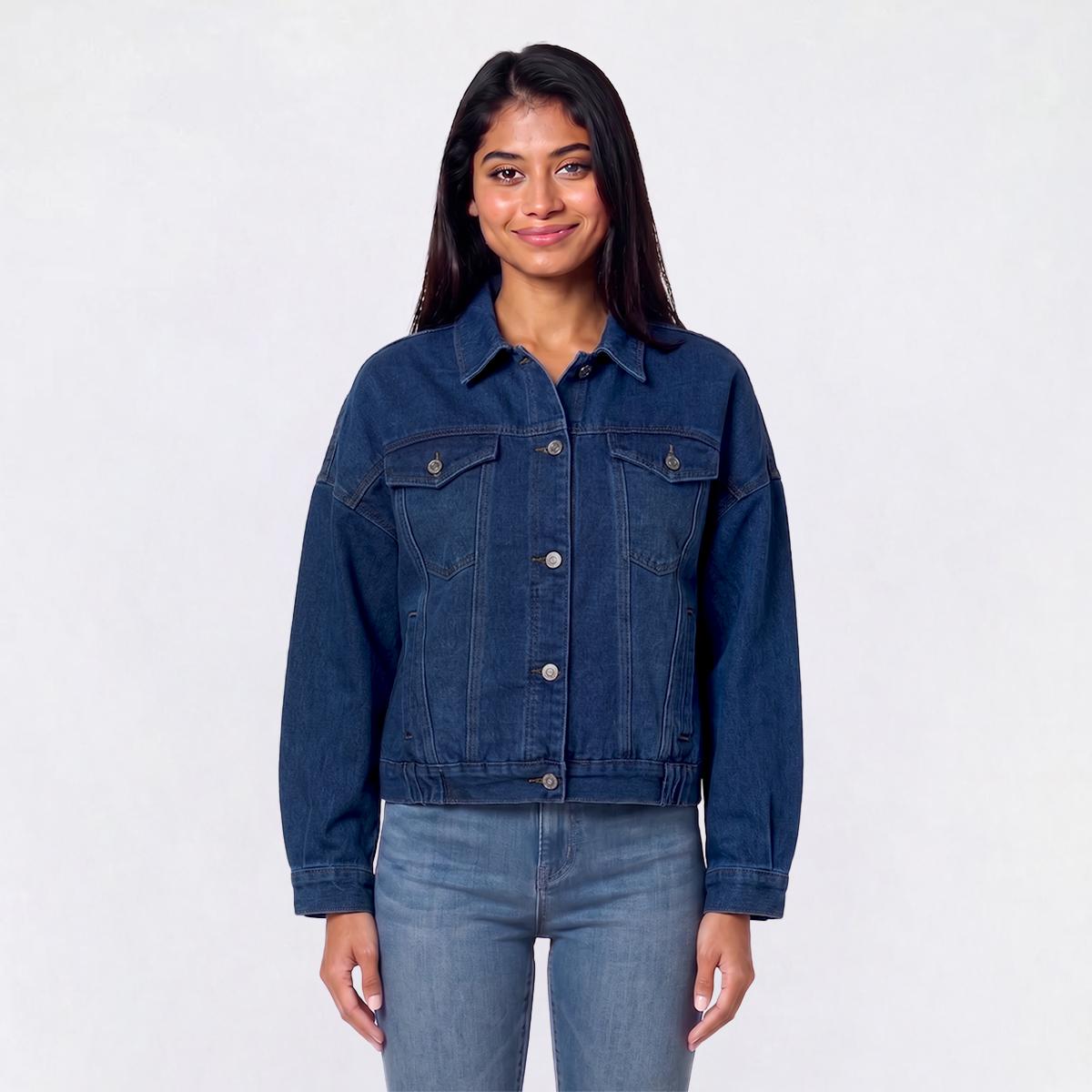 Juniors YMI® 80''s Denim Bomber Jacket