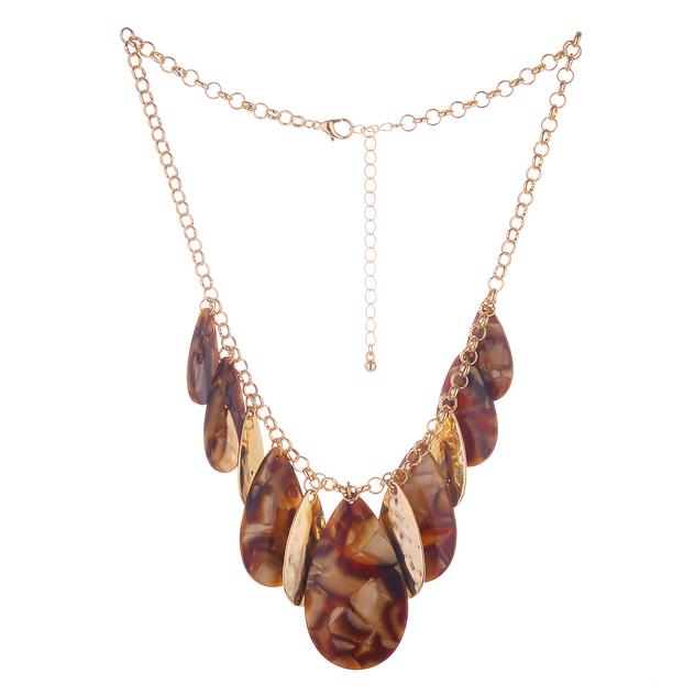 Ashley Cooper™ Gold-Tone Cluster Disc Necklace