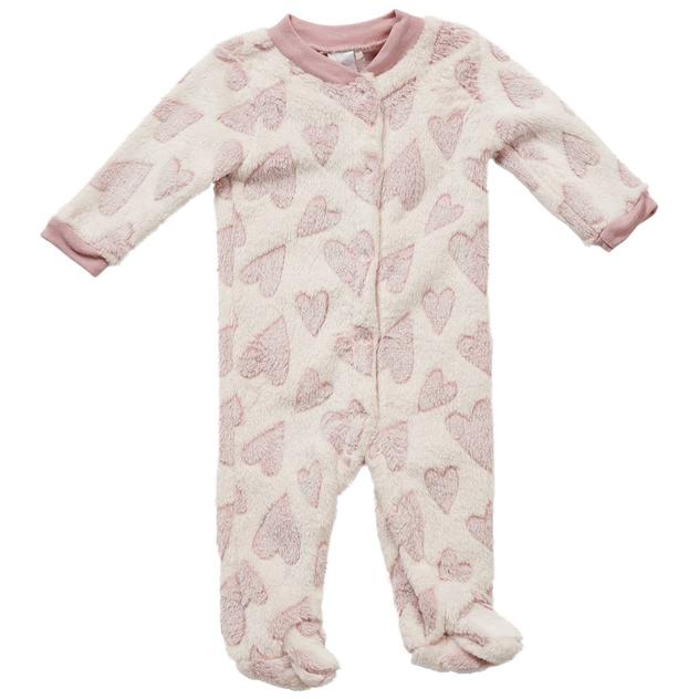 Baby Girl (NB-9M) Chick Pea® Hearts Carved Boa Sleeper