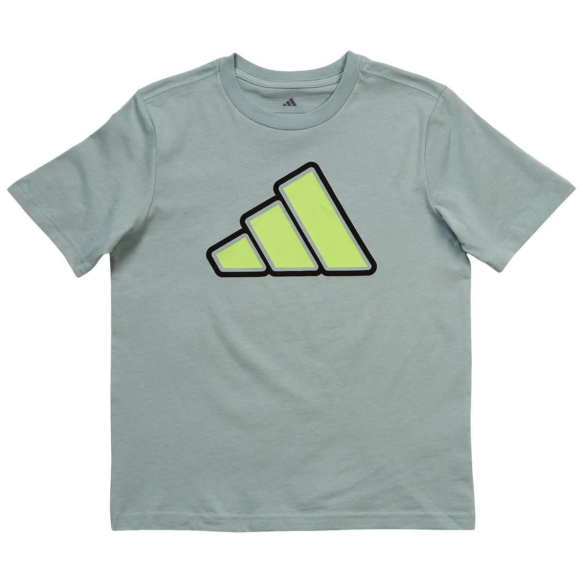 Boys (8-20) adidas(R) Short Sleeve Two-Tone Logo Tee
