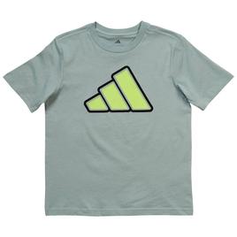 Boys (8-20) adidas(R) Short Sleeve Two-Tone Logo Tee