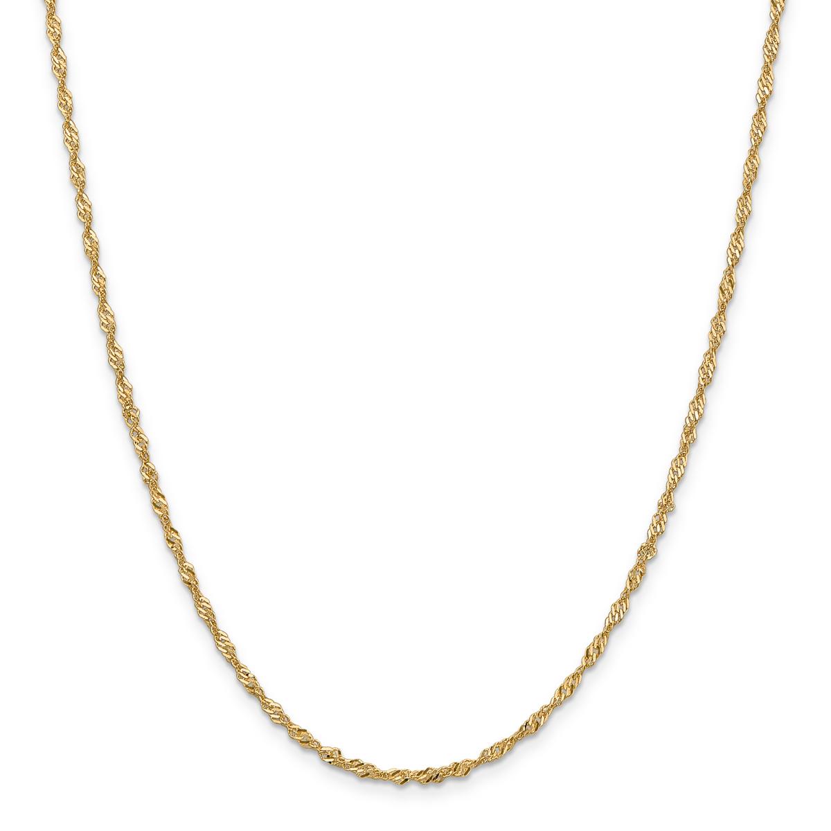 Gold Classics(tm) 2mm. 14k Gold Singapore Chain Necklace