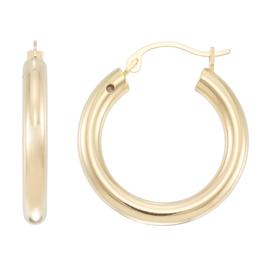 Evergold(tm) 14kt. Gold Hoops with Nano Diamond Resin