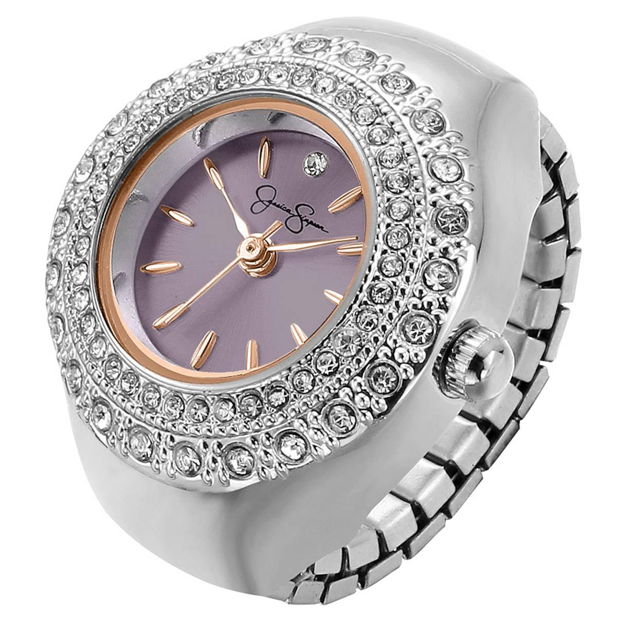 Womens Jessica Simpson Rose Gold Purple Ring Watch - JR0004RGL