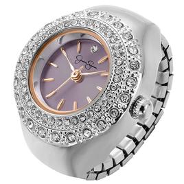 Womens Jessica Simpson Rose Gold Purple Ring Watch - JR0004RGL