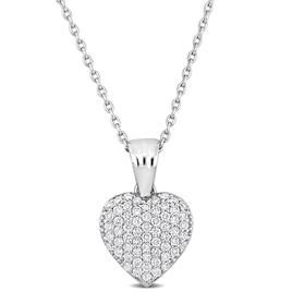 Sophia B 14kt. White Gold 3/8ct. Diamond Heart Pendant Necklace
