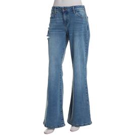 Juniors Celebrity Pink Mid Rise Wide Baggy Jeans