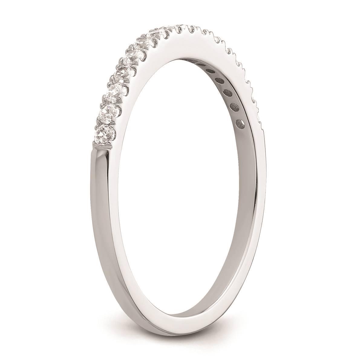 Pure Fire 14kt. White Gold Lab Grown Diamond Polish Wedding Band