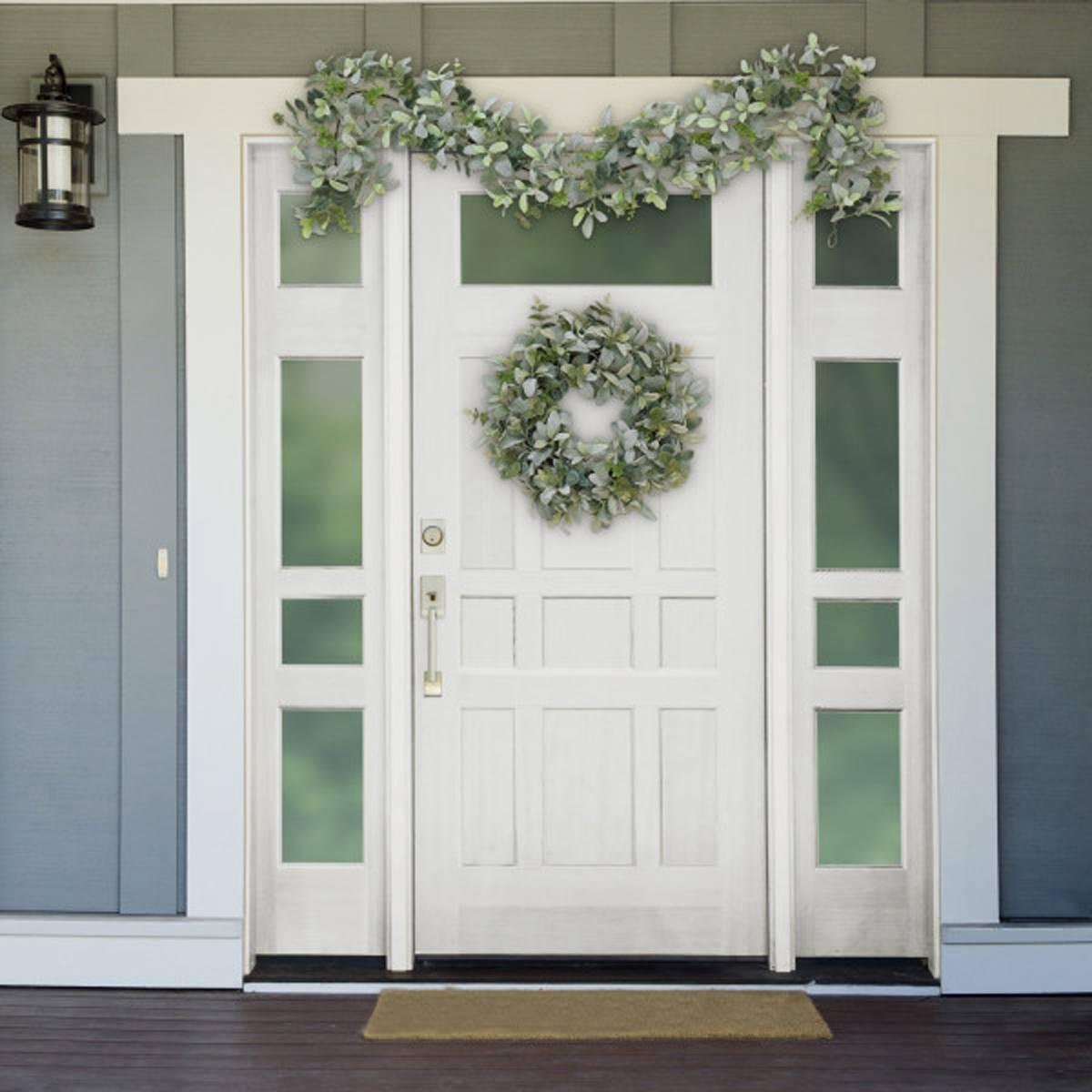Puleo International 22in. Artificial Lamb''s Ear Wreath