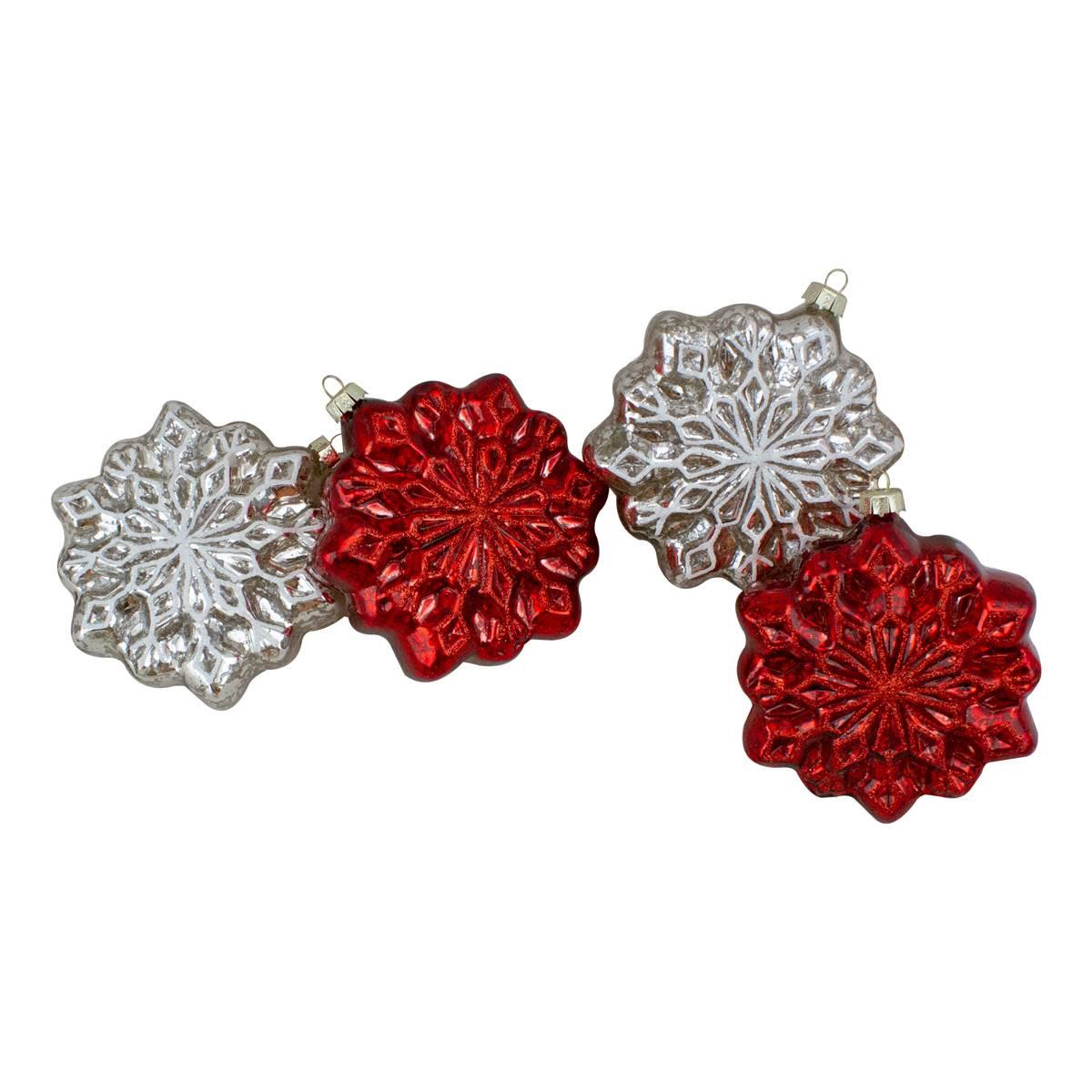 Northlight Seasonal 4pc. Snowflake Hanging Christmas Ornaments