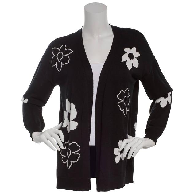 Plus Size Hanna & Gracie Long Sleeve Floral Cardigan