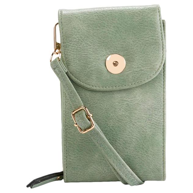 DS Fashion North/South Solid Crossbody with Phone Window